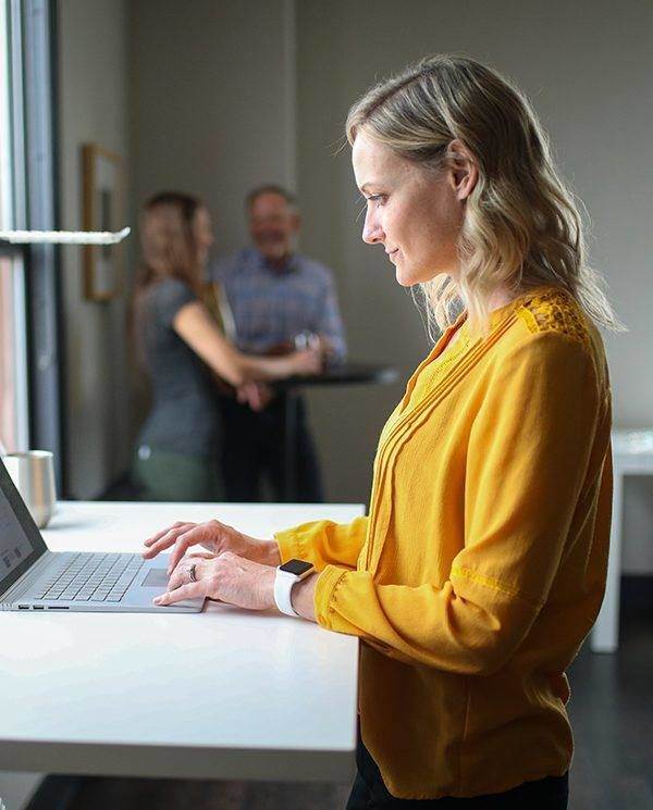 Woman applying for a personal loan online